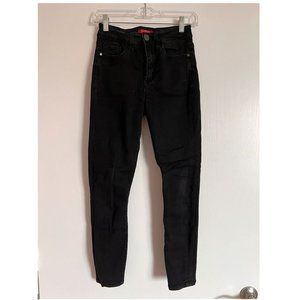 Guess black high rise jeans. Skinny leg. Size 26.